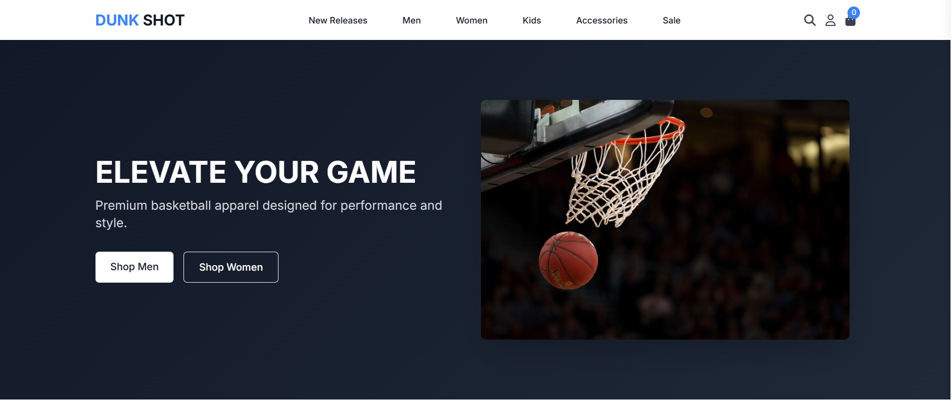 DunkShot Story - E-commerce Platform